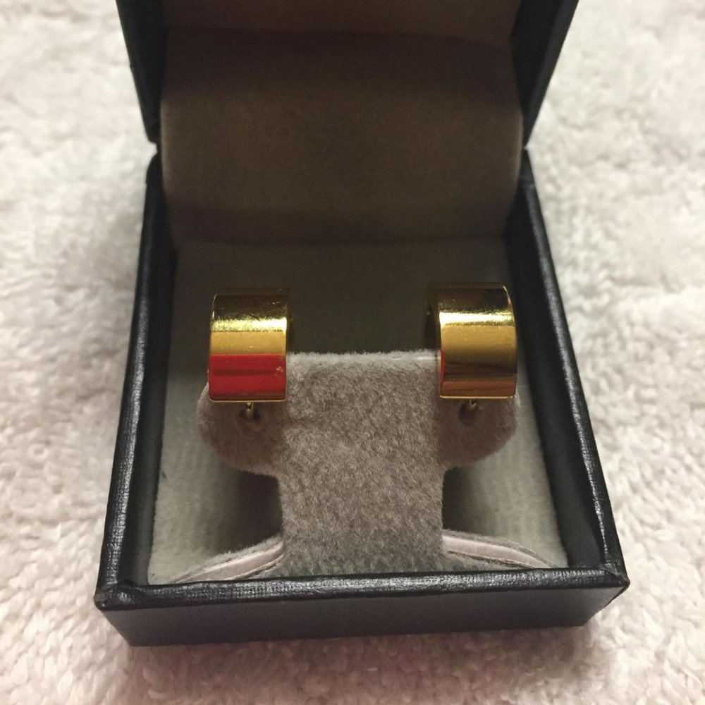 Edforce Stainless Steel Gold Hoop Earrings